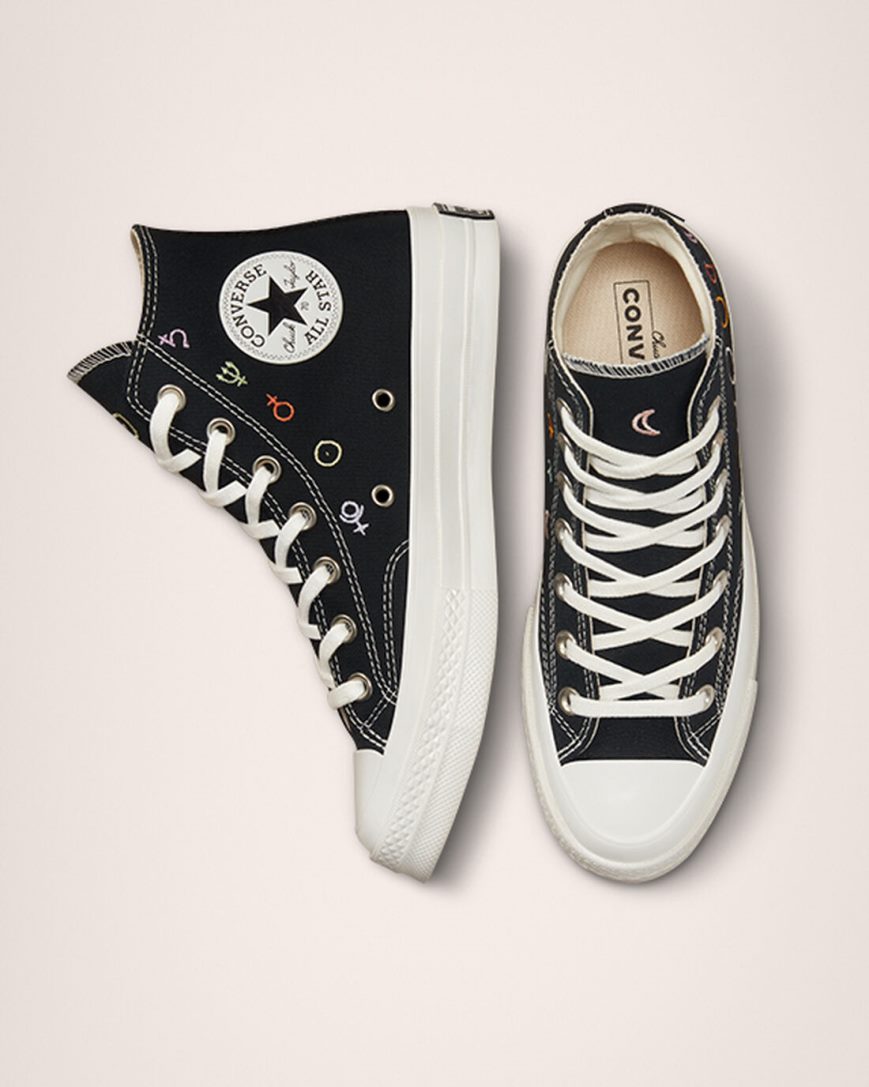 Tenisky Vysoke Converse Chuck 70 Mystic Symbols Damske Čierne Biele | SK P11ZQU3